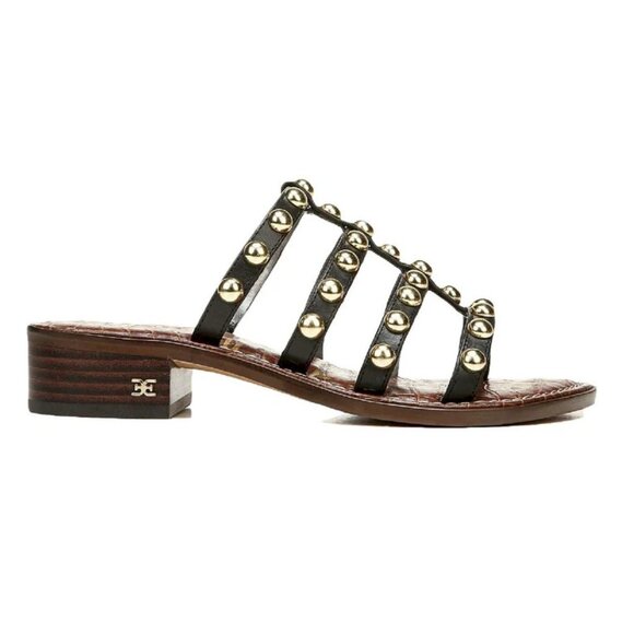 Sam Edelman Juniper Black Leather Gladiator Sandals Women's Size 11M New in Box - Picture 1 of 7